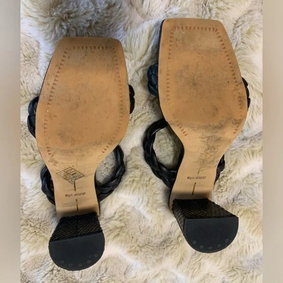 LIKE NEW!! Dolce Vita Black Braided Women's Sandals - Picture 8 of 8